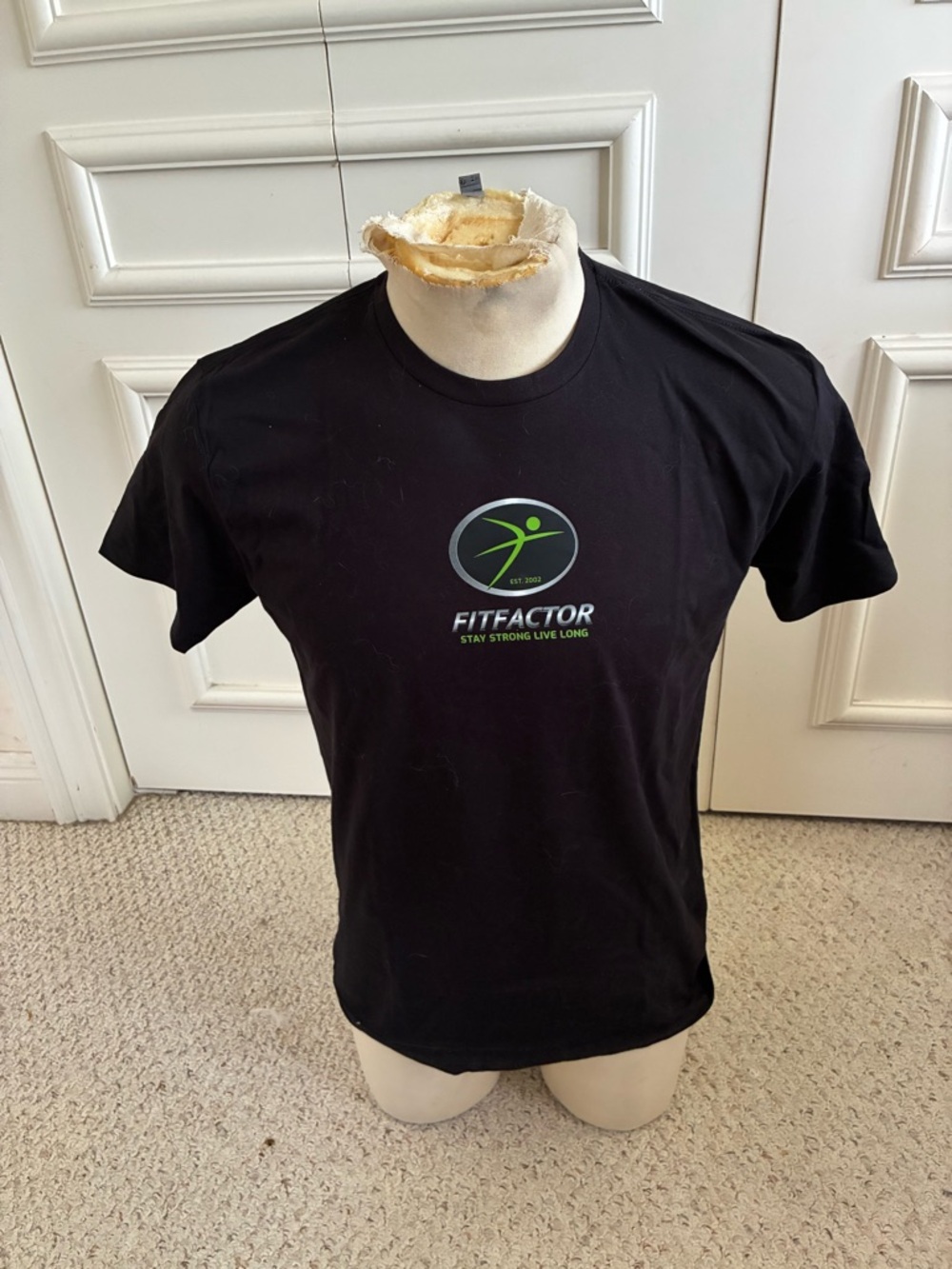 Next Level Apparel Black T-Shirt with Green Logo